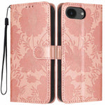 Capa para telemóvel em pele vegana com relevo de girassol e cordão preto pequeno, para iPhone 16e / 17e, para iPhone 17 Pro Max, para iPhone 17 Pro, para iPhone 17, para iPhone Air, para iPhone 16 Pro Max, para iPhone 16 Pro, para iPhone 16 Plus