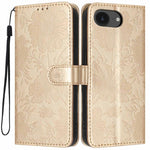Capa para telemóvel em pele vegana com relevo de girassol e cordão preto pequeno, para iPhone 16e / 17e, para iPhone 17 Pro Max, para iPhone 17 Pro, para iPhone 17, para iPhone Air, para iPhone 16 Pro Max, para iPhone 16 Pro, para iPhone 16 Plus
