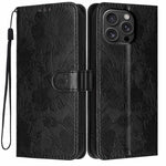 Capa para telemóvel em pele vegana com relevo de girassol e cordão preto pequeno, para iPhone 16e / 17e, para iPhone 17 Pro Max, para iPhone 17 Pro, para iPhone 17, para iPhone Air, para iPhone 16 Pro Max, para iPhone 16 Pro, para iPhone 16 Plus