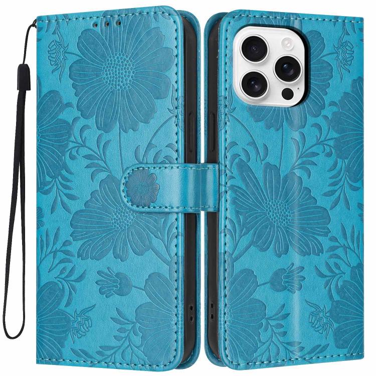 Capa para telemóvel em pele vegana com relevo de girassol e cordão preto pequeno, para iPhone 16e / 17e, para iPhone 17 Pro Max, para iPhone 17 Pro, para iPhone 17, para iPhone Air, para iPhone 16 Pro Max, para iPhone 16 Pro, para iPhone 16 Plus