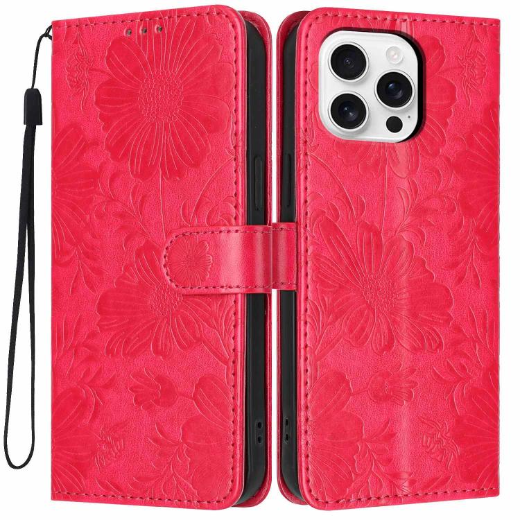 Capa para telemóvel em pele vegana com relevo de girassol e cordão preto pequeno, para iPhone 16e / 17e, para iPhone 17 Pro Max, para iPhone 17 Pro, para iPhone 17, para iPhone Air, para iPhone 16 Pro Max, para iPhone 16 Pro, para iPhone 16 Plus