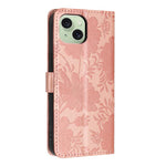 Capa de telemóvel em pele vegana com relevo de girassol e cordão preto pequeno, Para iPhone 14 Pro Max, Para iPhone 13 Pro Max, Para iPhone 13 Pro, Para iPhone 13, Para iPhone 12 / 12 Pro, Para iPhone 12 Pro Max, Para iPhone 11 Pro Max, Para iPhone 11