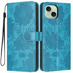 Capa de telemóvel em pele vegana com relevo de girassol e cordão preto pequeno, Para iPhone 14 Pro Max, Para iPhone 13 Pro Max, Para iPhone 13 Pro, Para iPhone 13, Para iPhone 12 / 12 Pro, Para iPhone 12 Pro Max, Para iPhone 11 Pro Max, Para iPhone 11