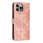 Capa de telemóvel em pele vegana com relevo de girassol e cordão preto pequeno, Para iPhone 14 Pro Max, Para iPhone 13 Pro Max, Para iPhone 13 Pro, Para iPhone 13, Para iPhone 12 / 12 Pro, Para iPhone 12 Pro Max, Para iPhone 11 Pro Max, Para iPhone 11