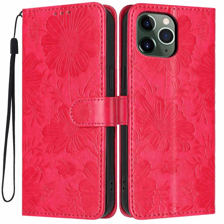 Capa de telemóvel em pele vegana com relevo de girassol e cordão preto pequeno, Para iPhone 14 Pro Max, Para iPhone 13 Pro Max, Para iPhone 13 Pro, Para iPhone 13, Para iPhone 12 / 12 Pro, Para iPhone 12 Pro Max, Para iPhone 11 Pro Max, Para iPhone 11