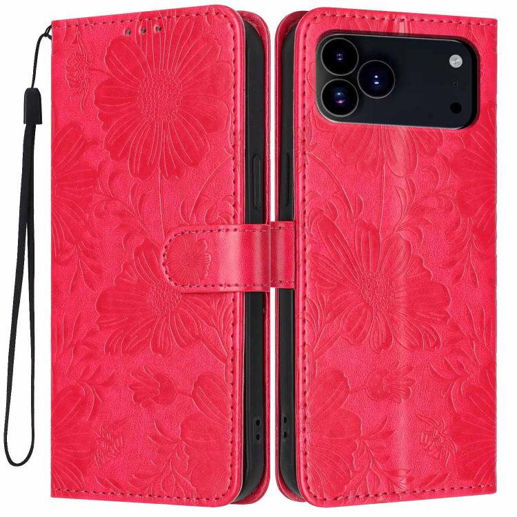Capa para telemóvel em pele vegana com relevo de girassol e cordão preto pequeno, para iPhone 16e / 17e, para iPhone 17 Pro Max, para iPhone 17 Pro, para iPhone 17, para iPhone Air, para iPhone 16 Pro Max, para iPhone 16 Pro, para iPhone 16 Plus