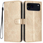 Capa para telemóvel em pele vegana com relevo de girassol e cordão preto pequeno, para iPhone 16e / 17e, para iPhone 17 Pro Max, para iPhone 17 Pro, para iPhone 17, para iPhone Air, para iPhone 16 Pro Max, para iPhone 16 Pro, para iPhone 16 Plus
