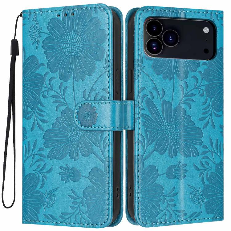 Capa para telemóvel em pele vegana com relevo de girassol e cordão preto pequeno, para iPhone 16e / 17e, para iPhone 17 Pro Max, para iPhone 17 Pro, para iPhone 17, para iPhone Air, para iPhone 16 Pro Max, para iPhone 16 Pro, para iPhone 16 Plus
