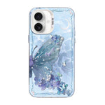 Butterfly Pattern Silver Plating PC Hybrid TPU Phone Case, For iPhone 16 Pro, For iPhone 16 Plus, For iPhone 16, For iPhone 15 Pro Max, For iPhone 15 Pro, For iPhone 15 Plus
