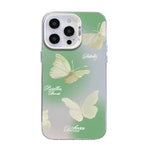 Capa de telemóvel híbrida TPU PC com padrão de borboleta e banho prateado, Para iPhone 13 Pro Max, Para iPhone 13 Pro, Para iPhone 13, Para iPhone 13 mini, Para iPhone 12 Pro Max, Para iPhone 12 Pro
