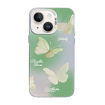 Capa de telemóvel híbrida TPU PC com padrão de borboleta e banho prateado, Para iPhone 13 Pro Max, Para iPhone 13 Pro, Para iPhone 13, Para iPhone 13 mini, Para iPhone 12 Pro Max, Para iPhone 12 Pro