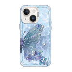 Capa de telemóvel híbrida TPU PC com padrão de borboleta e banho prateado, Para iPhone 13 Pro Max, Para iPhone 13 Pro, Para iPhone 13, Para iPhone 13 mini, Para iPhone 12 Pro Max, Para iPhone 12 Pro
