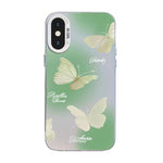Butterfly Pattern Silver Plating PC Hybrid TPU Phone Case, For iPhone XS Max, For iPhone 8 Plus / 7 Plus