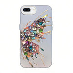 Butterfly Pattern Silver Plating PC Hybrid TPU Phone Case, For iPhone XS Max, For iPhone 8 Plus / 7 Plus