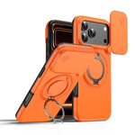 Capa para telemóvel com suporte magnético e escudo deslizante para câmara com rotação, Para iPhone 17 Pro Max, Para iPhone 17 Pro, Para iPhone 17, Para iPhone Air, Para iPhone 16 Pro Max, Para iPhone 16 Pro