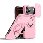 Capa para telemóvel com suporte magnético e escudo deslizante para câmara com rotação, Para iPhone 17 Pro Max, Para iPhone 17 Pro, Para iPhone 17, Para iPhone Air, Para iPhone 16 Pro Max, Para iPhone 16 Pro
