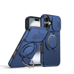 Capa para telemóvel com suporte magnético e escudo deslizante para câmara com rotação, Para iPhone 17 Pro Max, Para iPhone 17 Pro, Para iPhone 17, Para iPhone Air, Para iPhone 16 Pro Max, Para iPhone 16 Pro