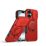 Capa para telemóvel com suporte magnético e escudo deslizante para câmara com rotação, Para iPhone 17 Pro Max, Para iPhone 17 Pro, Para iPhone 17, Para iPhone Air, Para iPhone 16 Pro Max, Para iPhone 16 Pro