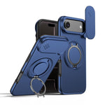 Capa para telemóvel com suporte magnético e escudo deslizante para câmara com rotação, Para iPhone 17 Pro Max, Para iPhone 17 Pro, Para iPhone 17, Para iPhone Air, Para iPhone 16 Pro Max, Para iPhone 16 Pro