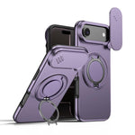 Capa para telemóvel com suporte magnético e escudo deslizante para câmara com rotação, Para iPhone 17 Pro Max, Para iPhone 17 Pro, Para iPhone 17, Para iPhone Air, Para iPhone 16 Pro Max, Para iPhone 16 Pro