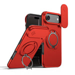 Capa para telemóvel com suporte magnético e escudo deslizante para câmara com rotação, Para iPhone 17 Pro Max, Para iPhone 17 Pro, Para iPhone 17, Para iPhone Air, Para iPhone 16 Pro Max, Para iPhone 16 Pro