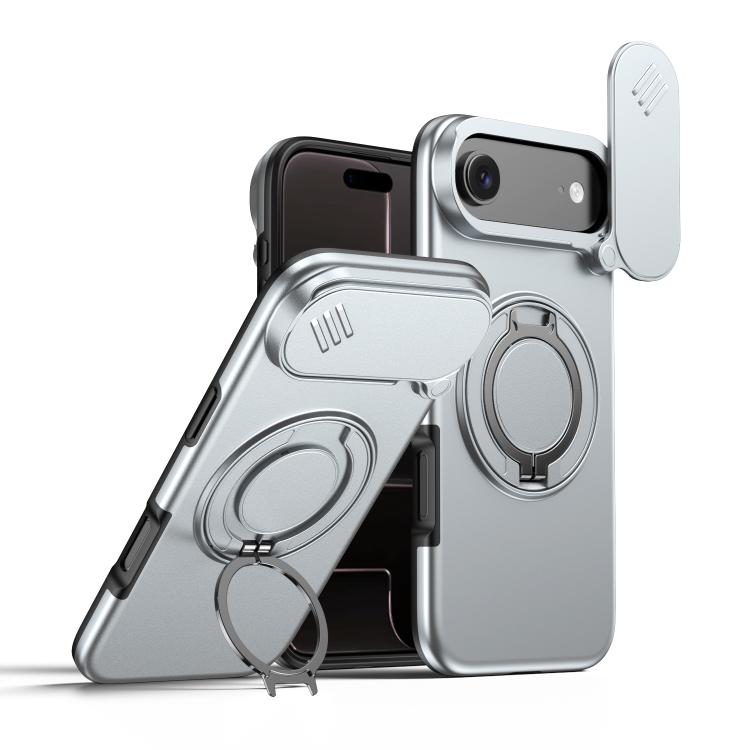 Capa para telemóvel com suporte magnético e escudo deslizante para câmara com rotação, Para iPhone 17 Pro Max, Para iPhone 17 Pro, Para iPhone 17, Para iPhone Air, Para iPhone 16 Pro Max, Para iPhone 16 Pro