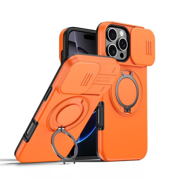 Capa para telemóvel com suporte magnético e escudo deslizante para câmara com rotação, Para iPhone 17 Pro Max, Para iPhone 17 Pro, Para iPhone 17, Para iPhone Air, Para iPhone 16 Pro Max, Para iPhone 16 Pro