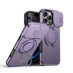 Capa para telemóvel com suporte magnético e escudo deslizante para câmara com rotação, Para iPhone 17 Pro Max, Para iPhone 17 Pro, Para iPhone 17, Para iPhone Air, Para iPhone 16 Pro Max, Para iPhone 16 Pro