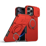 Capa para telemóvel com suporte magnético e escudo deslizante para câmara com rotação, Para iPhone 17 Pro Max, Para iPhone 17 Pro, Para iPhone 17, Para iPhone Air, Para iPhone 16 Pro Max, Para iPhone 16 Pro