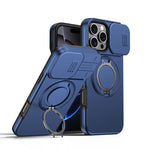 Capa para telemóvel com suporte magnético e escudo deslizante para câmara com rotação, Para iPhone 17 Pro Max, Para iPhone 17 Pro, Para iPhone 17, Para iPhone Air, Para iPhone 16 Pro Max, Para iPhone 16 Pro