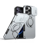 Capa para telemóvel com suporte magnético e escudo deslizante para câmara com rotação, Para iPhone 17 Pro Max, Para iPhone 17 Pro, Para iPhone 17, Para iPhone Air, Para iPhone 16 Pro Max, Para iPhone 16 Pro