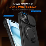 Camera Sliding Shield Magnetic Rotation Holder Phone Case, For iPhone 14 / 13, For iPhone 14 Pro, For iPhone 14 Pro Max, For iPhone 13 Pro Max / 12 Pro Max, For iPhone 13 Pro, For iPhone 12 / 12 Pro