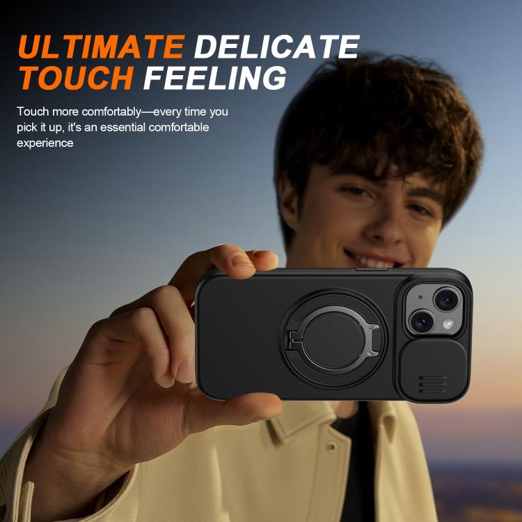 Camera Sliding Shield Magnetic Rotation Holder Phone Case, For iPhone 14 / 13, For iPhone 14 Pro, For iPhone 14 Pro Max, For iPhone 13 Pro Max / 12 Pro Max, For iPhone 13 Pro, For iPhone 12 / 12 Pro