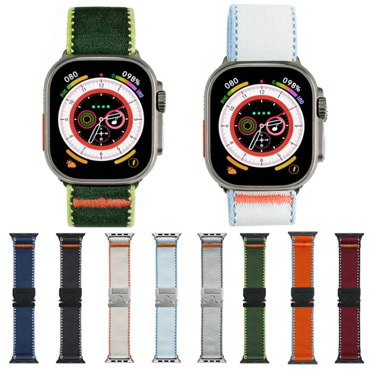Pulseira de Relógio com Fivela de Paraquedas em Nylon Wild Path xDfind, Para Apple Watch 42 / 44 / 45 / 46 / 49mm, Para Apple Watch 38 / 40 / 41 / S11 42mm