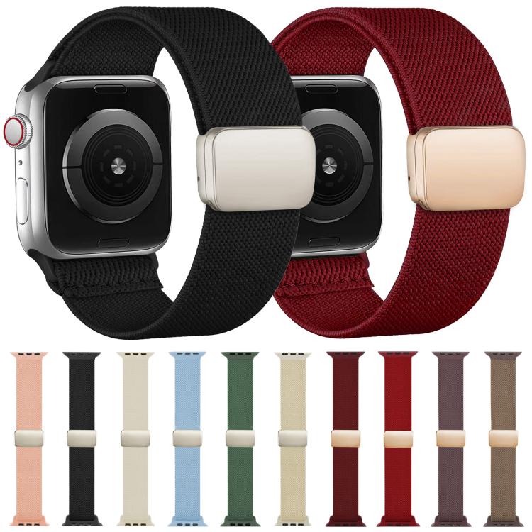 Pulseira de Relógio com Fivela Magnética e Textura Twill em Nylon xDfind, Para Apple Watch 42 / 44 / 45 / 46 / 49mm, Para Apple Watch 38 / 40 / 41 / S11 42mm
