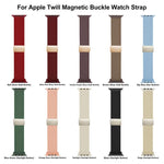 Pulseira de Relógio com Fivela Magnética e Textura Twill em Nylon xDfind, Para Apple Watch 42 / 44 / 45 / 46 / 49mm, Para Apple Watch 38 / 40 / 41 / S11 42mm