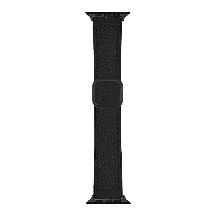 Pulseira de Relógio com Fivela Magnética em Pele Vegana com Textura Litchi xDfind, Para Apple Watch 42 / 44 / 45 / 46 / 49mm, Para Apple Watch 38 / 40 / 41 / S11 42mm