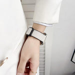 Pulseira de Relógio com Fivela Magnética em Pele Vegana com Textura Litchi xDfind, Para Apple Watch 42 / 44 / 45 / 46 / 49mm, Para Apple Watch 38 / 40 / 41 / S11 42mm