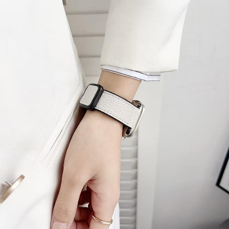 Pulseira de Relógio com Fivela Magnética em Pele Vegana com Textura Litchi xDfind, Para Apple Watch 42 / 44 / 45 / 46 / 49mm, Para Apple Watch 38 / 40 / 41 / S11 42mm
