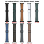 Pulseira de Relógio com Fivela Magnética em Pele Vegana com Textura Litchi xDfind, Para Apple Watch 42 / 44 / 45 / 46 / 49mm, Para Apple Watch 38 / 40 / 41 / S11 42mm