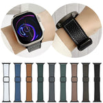 Pulseira de Relógio com Fivela Magnética em Pele Vegana com Textura Litchi xDfind, Para Apple Watch 42 / 44 / 45 / 46 / 49mm, Para Apple Watch 38 / 40 / 41 / S11 42mm
