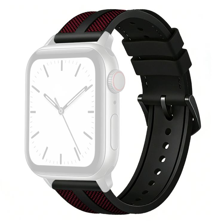 Pulseira de Relógio em Silicone com Trança Híbrida de Nylon Flame xDfind, Para Apple Watch 42 / 44 / 45 / 46 / 49mm, Para Apple Watch 38 / 40 / 41 / S11 42mm