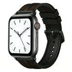 Pulseira de Relógio em Silicone com Trança Híbrida de Nylon Flame xDfind, Para Apple Watch 42 / 44 / 45 / 46 / 49mm, Para Apple Watch 38 / 40 / 41 / S11 42mm