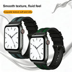 Pulseira de Relógio em Silicone com Trança Híbrida de Nylon Flame xDfind, Para Apple Watch 42 / 44 / 45 / 46 / 49mm, Para Apple Watch 38 / 40 / 41 / S11 42mm