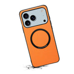 Capa para telemóvel magnética Denior A08 em pele vegana PU com textura de bezerro, Para iPhone 17 Pro Max, Para iPhone 17 Pro, Para iPhone 17, Para iPhone Air