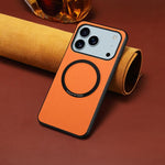 Capa para telemóvel magnética Denior A08 em pele vegana PU com textura de bezerro, Para iPhone 17 Pro Max, Para iPhone 17 Pro, Para iPhone 17, Para iPhone Air
