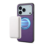 Capa para telemóvel magnética Denior A08 em pele vegana PU com textura de bezerro, Para iPhone 17 Pro Max, Para iPhone 17 Pro, Para iPhone 17, Para iPhone Air