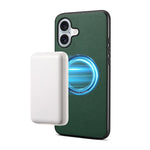 Capa para telemóvel magnética Denior A08 em pele vegana PU com textura de bezerro, Para iPhone 17 Pro Max, Para iPhone 17 Pro, Para iPhone 17, Para iPhone Air