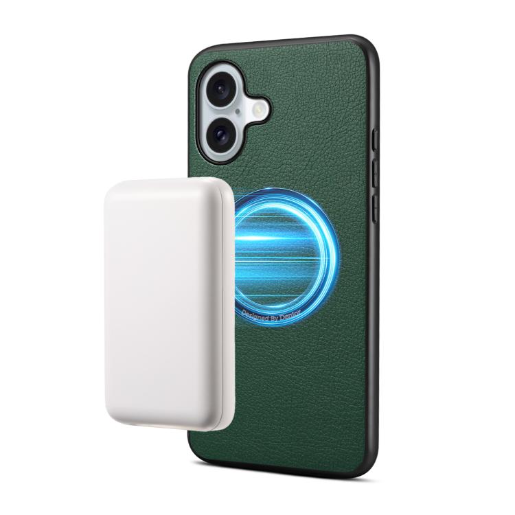 Capa para telemóvel magnética Denior A08 em pele vegana PU com textura de bezerro, Para iPhone 17 Pro Max, Para iPhone 17 Pro, Para iPhone 17, Para iPhone Air