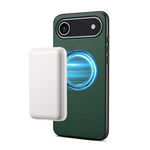 Capa para telemóvel magnética Denior A08 em pele vegana PU com textura de bezerro, Para iPhone 17 Pro Max, Para iPhone 17 Pro, Para iPhone 17, Para iPhone Air